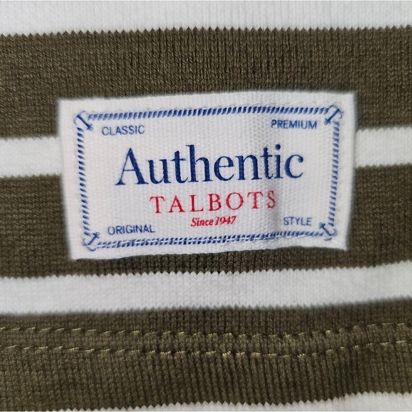 Talbots Color Block Striped Sweater Top 100% Cotton Long Sleeve Boat Neck Size L - Picture 9 of 13